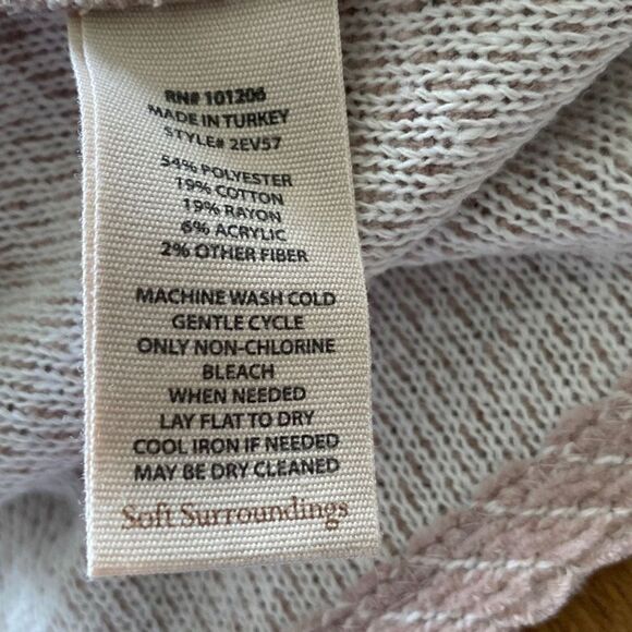 Soft Surroundings Puma Soft Pullover Roll-Neck Casual Tunic Top Mauve Size M - Picture 14 of 15